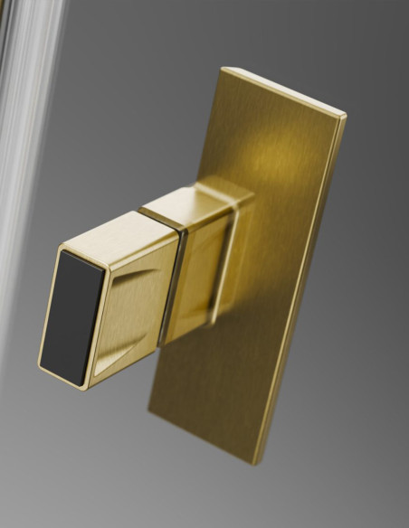 Kampinė dušo kabina Radaway Nes Brushed Gold KDD B + KDD I