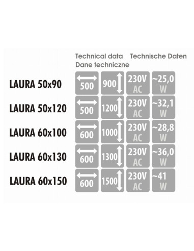 Ovalus veidrodis LAURA su LED...