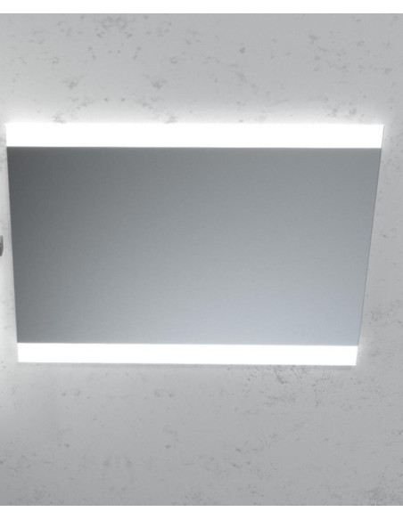 Keturkampis veidrodis EASY 03 su LED apšvietimu 100x60cm, horizontalus