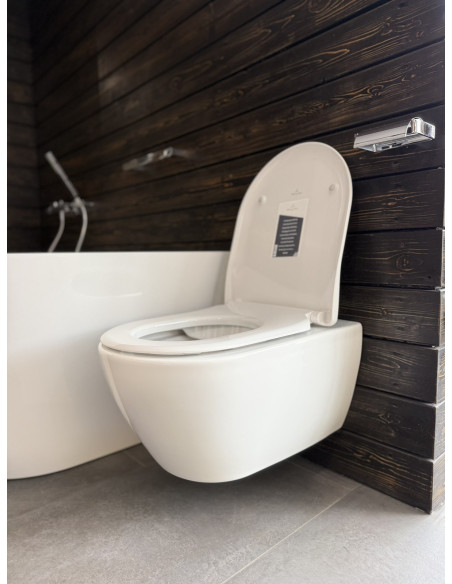 Pakabinamas unitazas Villeroy&Boch Subway 2 DirectFlush su plonu SLIM SoftClose dangčiu IŠ EKSPOZICIJOS