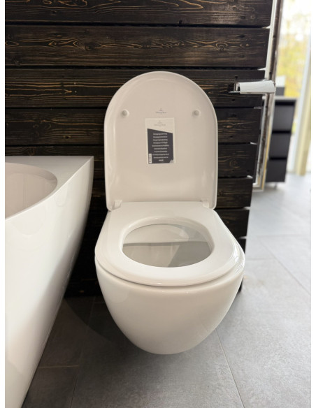 Pakabinamas unitazas Villeroy&Boch Subway 2 DirectFlush su plonu SLIM SoftClose dangčiu IŠ EKSPOZICIJOS