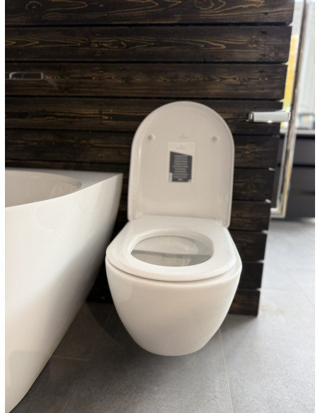 Pakabinamas unitazas Villeroy&Boch Subway 2 DirectFlush su plonu SLIM SoftClose dangčiu IŠ EKSPOZICIJOS