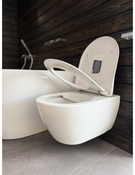 Pakabinamas unitazas Villeroy&Boch Subway 2 DirectFlush su plonu SLIM SoftClose dangčiu IŠ EKSPOZICIJOS