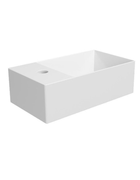 Pakabinamas praustuvas Elegance Squared 400x220 su anga maišytuvui