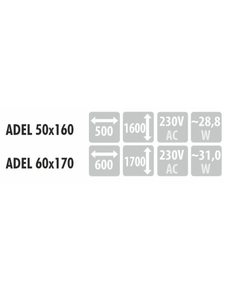 ADEL ovalus LED veidrodis