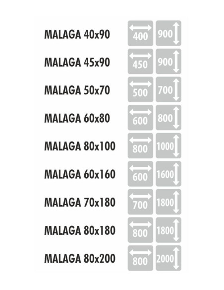 MALAGA pusiau ovalus veidrodis su rėmu