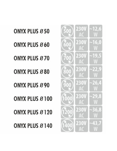 ONYX PLUS apvalus LED veidrodis