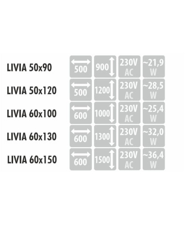 LIVIA ovalus LED veidrodis