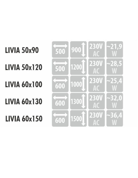 LIVIA ovalus LED veidrodis