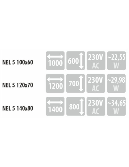 NEL 5 LED nestandartinės formos veidrodis