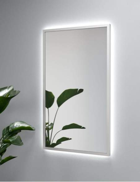 ATLAS PLUS stačiakampis veidrodis su rėmu ir LED apšvietimu