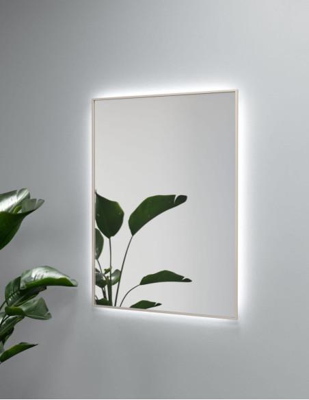BLAS PLUS stačiakampis veidrodis su rėmu ir LED apšvietimu