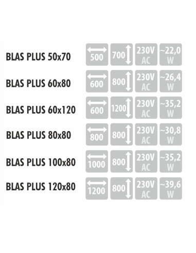 BLAS PLUS stačiakampis veidrodis su...