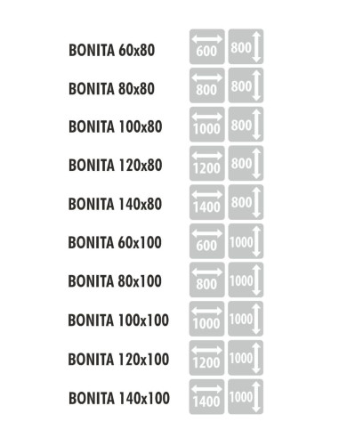 BONITA stačiakampis veidrodis su rėmu