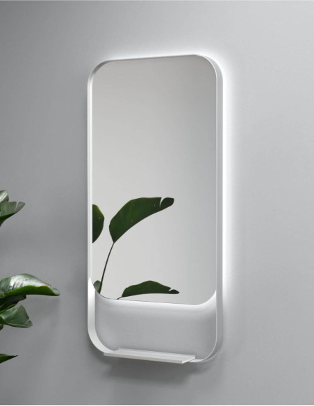 AMELIA PLUS LED veidrodis su integruota lentynėle