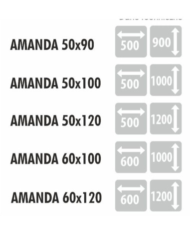 AMANDA veidrodis su integruota lentyna