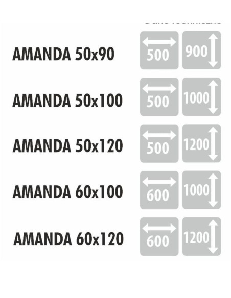 AMANDA veidrodis su integruota lentyna