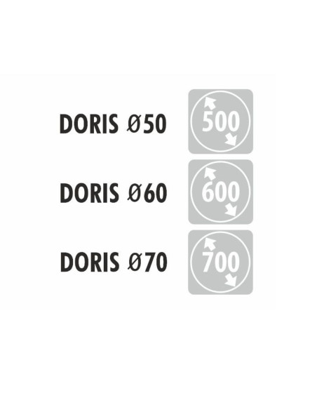 DORIS apvalus veidrodis su rėmu ir reguliuojamu kampu