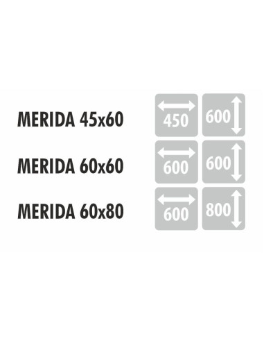 MERIDA stačiakampis veidrodis su rėmu...