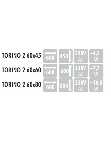 TORINO 2 stačiakampis veidrodis su rėmu, LED apšvietimu ir reguliuojamu kampu