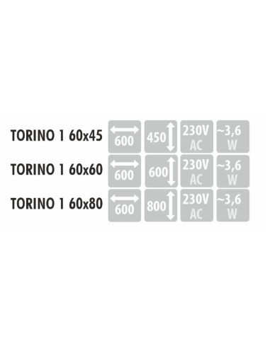 TORINO 1 stačiakampis veidrodis su...
