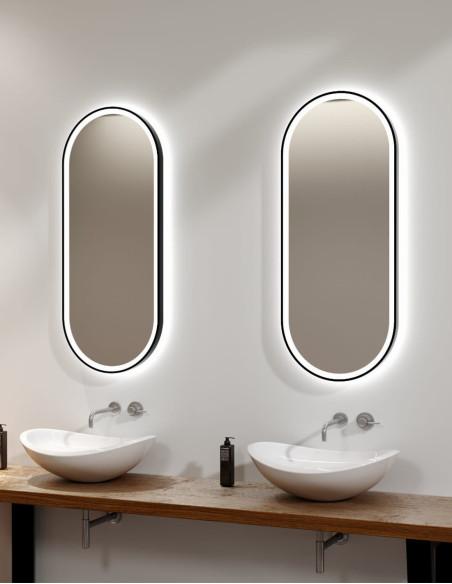 Ovalus veidrodis LAURA PLUS su LED apšvietimu