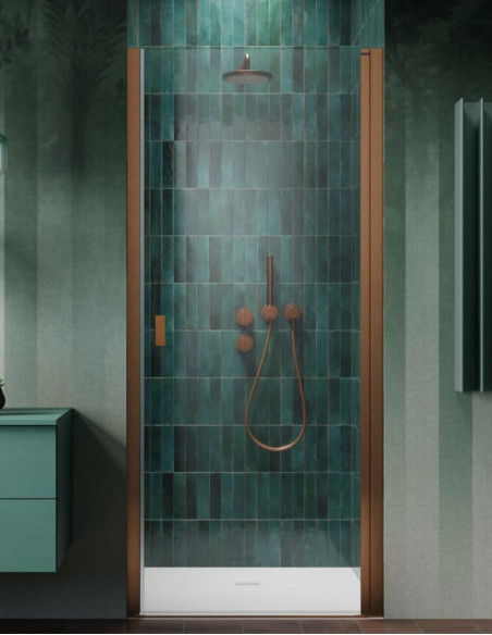 Radaway Nes Brushed Copper DWJ I dušo durys