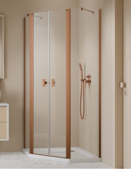 Penkiakampė dušo kabina Radaway Nes Brushed Copper PTD