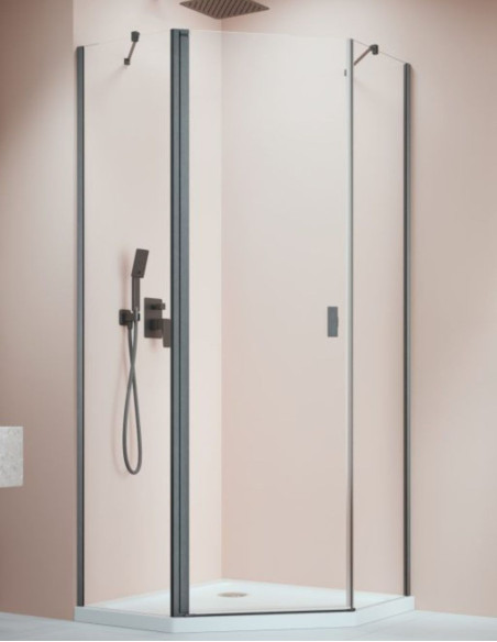 Penkiakampė dušo kabina Radaway Nes Brushed GunMetal PTJ