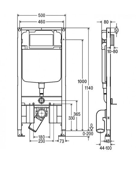 Viega Prevista Dry – potinkinis WC rėmas (plonas 8 cm storio)