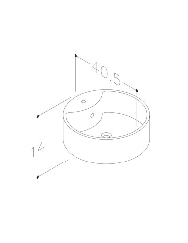 Kame Rondo 40 cm praustuvas – baltas
