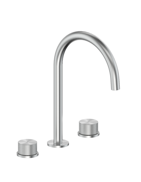 MOZA 316L maišytuvas praustuvui iš stalviršio dviem rankenėlėm  STAINLESS STEEL