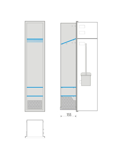 ZERO 800 – į sieną įmontuojama WC niša.