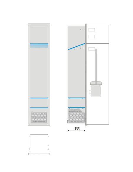 ZERO 800 – į sieną įmontuojama WC niša.