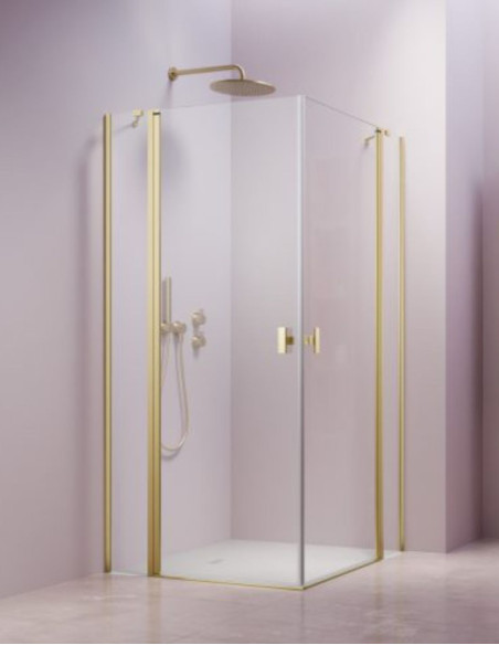 Kampinė dušo kabina Radaway Nes Brushed Light Gold KDD II