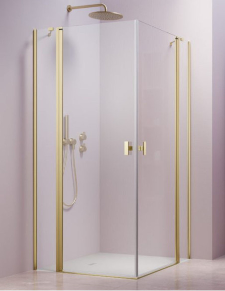 Kampinė dušo kabina Radaway Nes Brushed Light Gold KDD II