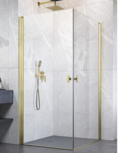 Radaway NES Brushed Gold KDD I kampinė dušo kabina