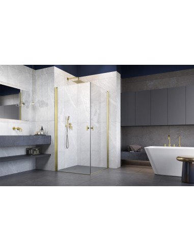Radaway NES Brushed Gold KDD I kampinė dušo kabina