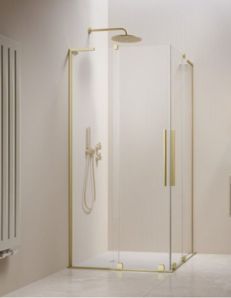 Radaway Furo SL Brushed Light Gold KDD kampinė dušo kabina