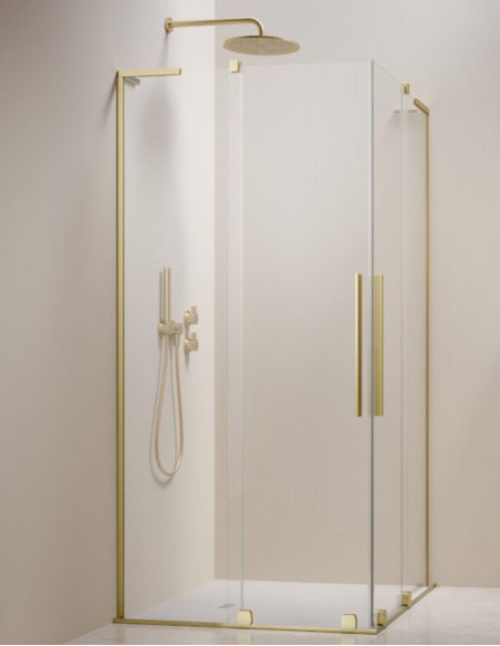 Radaway Furo SL Brushed Light Gold KDD kampinė dušo kabina