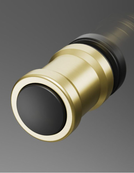 Kampinė dušo kabina Radaway Nes 6 Brushed Light Gold KDD B / KDD I