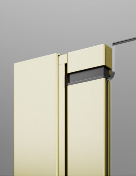 Kampinė dušo kabina Radaway Nes 6 Brushed Light Gold KDD B / KDD I