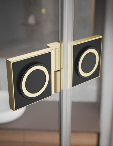 Radaway Essenza 6 Brushed Light Gold KDJ+S  kampinė dušo kabina