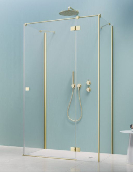 Radaway Essenza 6 Brushed Light Gold KDJ+S  kampinė dušo kabina