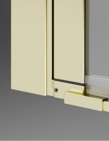 Kampinė dušo kabina Radaway Nes Brushed Light Gold KDJ II