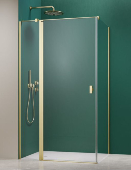 Kampinė dušo kabina Radaway Nes Brushed Light Gold KDJ II