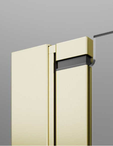 Kampinė dušo kabina Radaway Nes Brushed Light Gold KDD B / KDD II