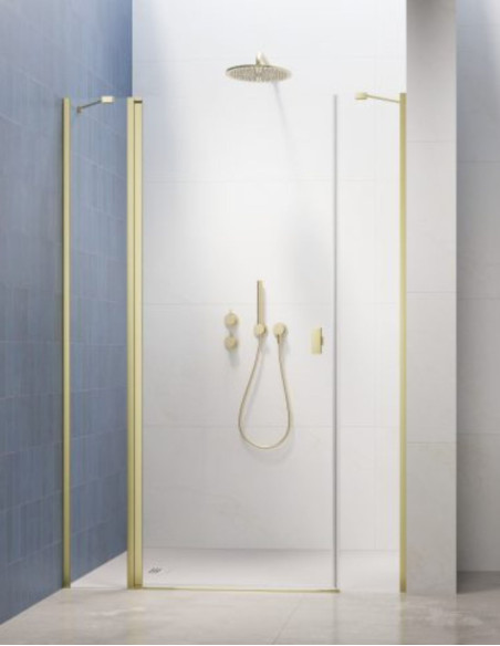Dušo durys Radaway Nes Brushed Light Gold DWJS