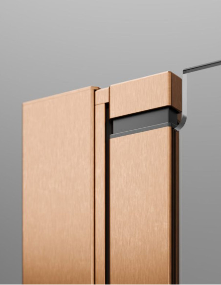 Kampinė dušo kabina Radaway Nes Brushed Copper KDD B / KDD I