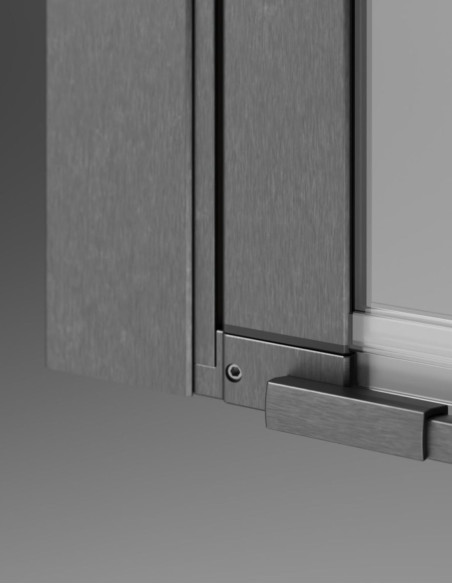 Kampinė dušo kabina Radaway Nes Brushed Gun Metal KDD B / KDD I